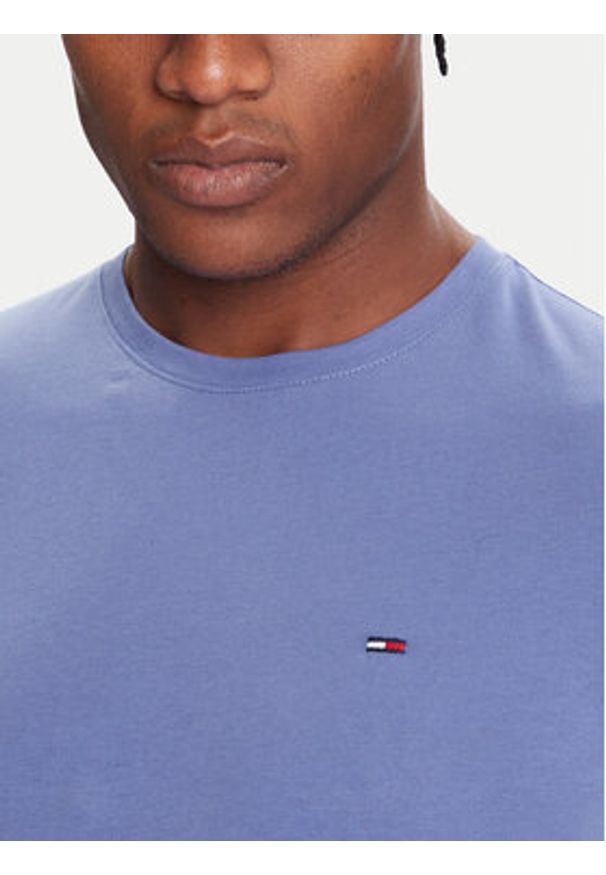 Tommy Jeans T-Shirt DM0DM04411 Niebieski Regular Fit. Kolor: niebieski. Materiał: bawełna
