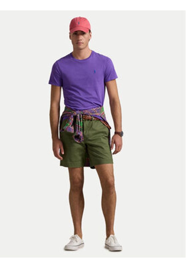 Polo Ralph Lauren Szorty materiałowe 710799213001 Zielony Regular Fit. Kolor: zielony. Materiał: bawełna