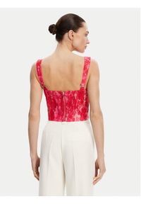 Fracomina Top FR25ST2024W775U6 Różowy Slim Fit. Kolor: różowy. Materiał: syntetyk #5