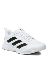 Adidas - adidas Buty halowe Court Team Bounce 2.0 Shoes HR1239 Biały. Kolor: biały. Materiał: materiał #3
