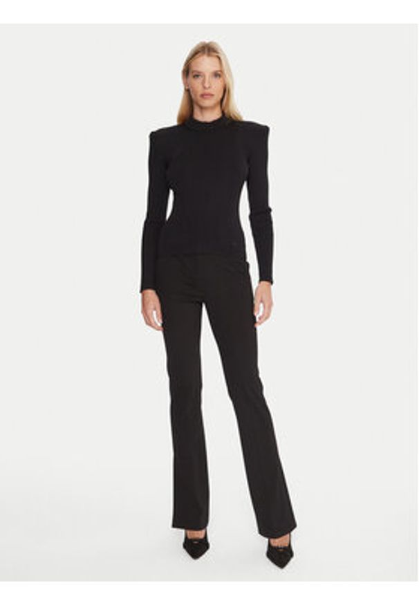 Gaudi Sweter 521FD53036 Czarny Slim Fit. Kolor: czarny. Materiał: wiskoza