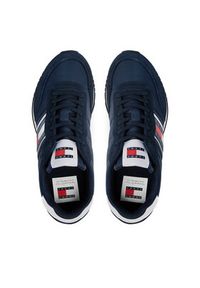 Tommy Jeans Sneakersy Tjm Runner Casual Ess EM0EM01351 Granatowy. Okazja: na co dzień. Kolor: niebieski. Materiał: materiał #3