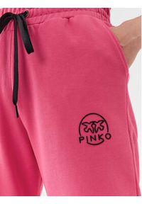 Pinko Spodnie dresowe Carico 100371 A162 Różowy Relaxed Fit. Kolor: różowy. Materiał: bawełna #5