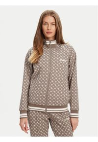 Guess Bluza V5YQ03 KB212 Brązowy Regular Fit. Kolor: brązowy. Materiał: syntetyk #1