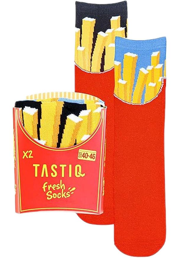 SUMMERTASTIC - Tastic Unisex Skarpetki 2-Pack POMMES Pudełko Prezentowe 36-41. Kolor: wielokolorowy