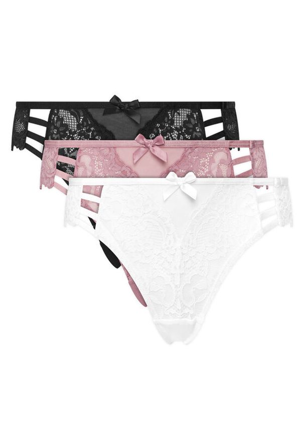 Hunkemöller Komplet 3 par fig brazylijskich 302720 Kolorowy. Materiał: syntetyk. Wzór: kolorowy