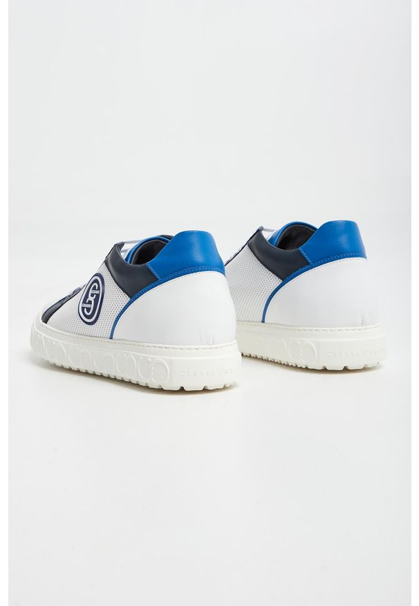 Sneakersy męskie skórzane CESARE CASADEI. Nosek buta: okrągły. Materiał: skóra. Wzór: aplikacja
