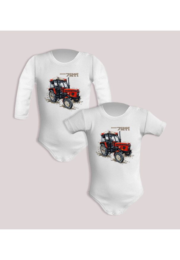 nikiniki - Zetor 7211 — body (Rozmiar: 12M; Długość rękawa: długi; Rodzaj nadruku: Zetor 7211). Materiał: bawełna. Wzór: nadruk