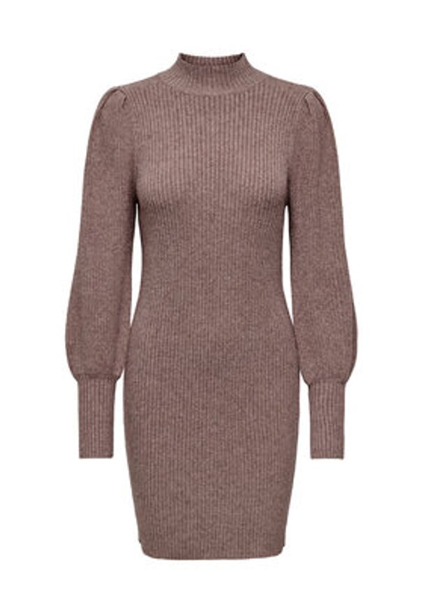 only - ONLY Sukienka dzianinowa Katia 15232502 Brązowy Comfort Fit. Kolor: brązowy. Materiał: syntetyk