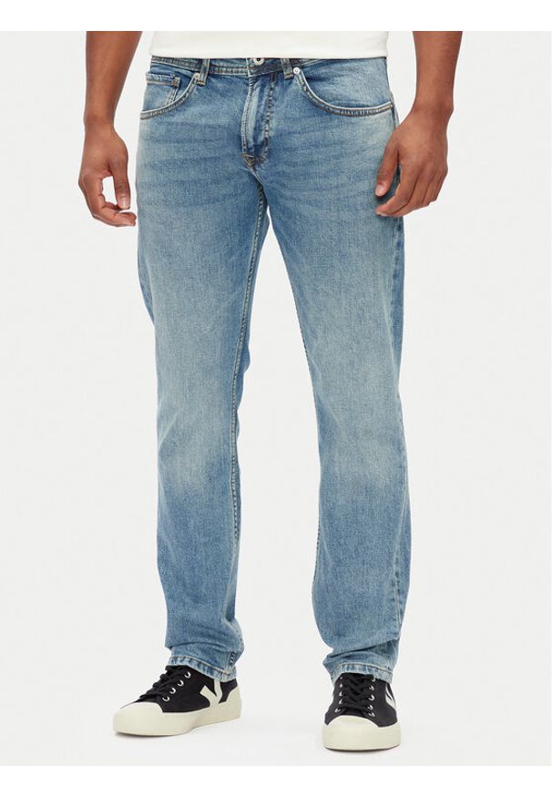 Pepe Jeans Jeansy PM207393 Niebieski Straight Fit. Kolor: niebieski