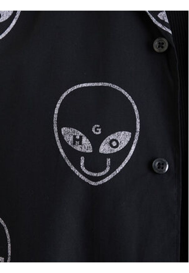 Hugo - HUGO Koszula Eligino 50560698 Czarny Relaxed Fit. Kolor: czarny. Materiał: bawełna