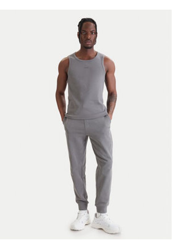 Hugo - HUGO Tank top Dapota 50563744 Szary Slim Fit. Kolor: szary. Materiał: bawełna