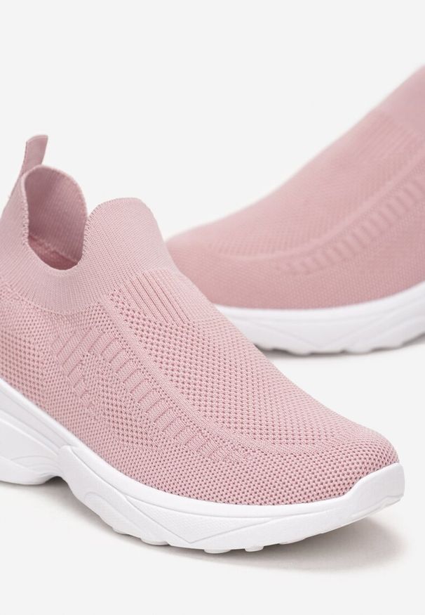 Born2be - Różowe Buty Sportowe na Grubej Podeszwie z Elastyczną Cholewką Jordanne. Kolor: różowy. Szerokość cholewki: normalna. Sezon: lato, wiosna