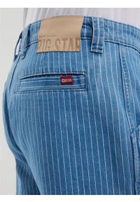 Big-Star - Szorty męskie jeansowe niebieskie Tem 424. Stan: podwyższony. Kolor: niebieski. Materiał: jeans. Wzór: paski. Styl: sportowy, elegancki, klasyczny #6