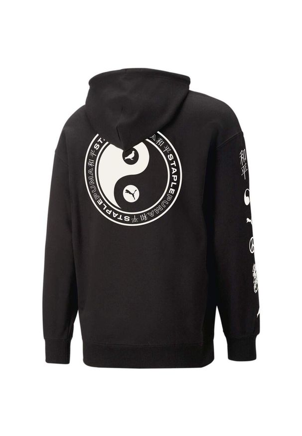 Bluza z kapturem Puma X Staple Graphic Hoodie Tr, Mężczyźni. Typ kołnierza: kaptur. Kolor: czarny. Materiał: materiał, bawełna