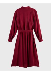 Scotch & Soda Sukienka koszulowa 168917 Bordowy Regular Fit. Kolor: czerwony. Materiał: jedwab. Typ sukienki: koszulowe
