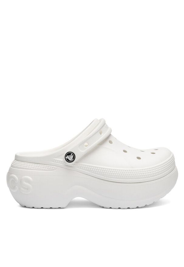 Crocs Klapki BELLA CLOG 210062-100 Biały. Kolor: biały. Materiał: skóra