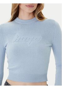 Hugo - HUGO Sweter Sblog_B 50543054 Błękitny Slim Fit. Kolor: niebieski. Materiał: syntetyk #3