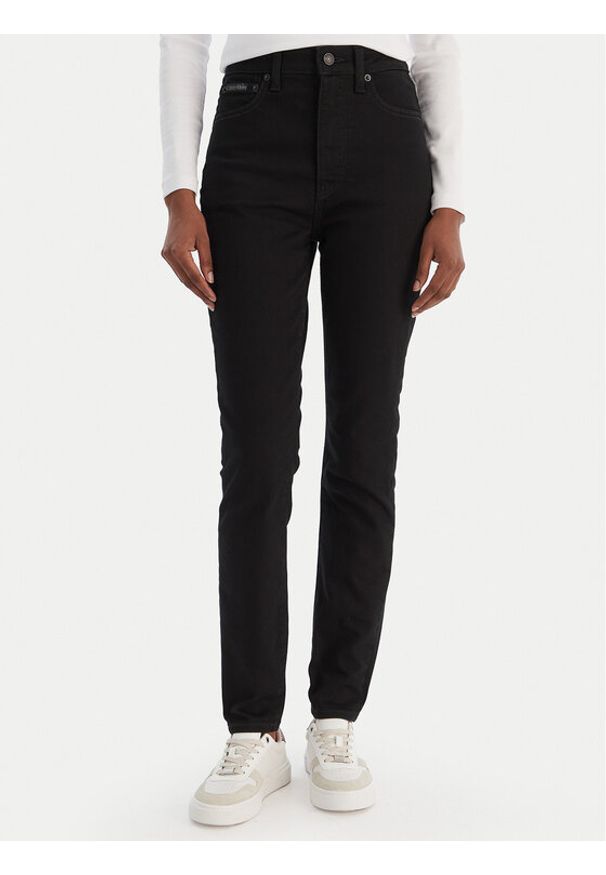 Calvin Klein Jeans Jeansy LV047D740G Czarny Slim Fit. Kolor: czarny