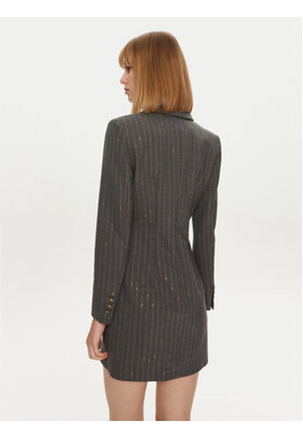 SIMONA CORSELLINI - Simona Corsellini Sukienka codzienna A24CPAB028 Szary Regular Fit. Okazja: na co dzień. Kolor: szary. Materiał: syntetyk. Typ sukienki: proste. Styl: casual