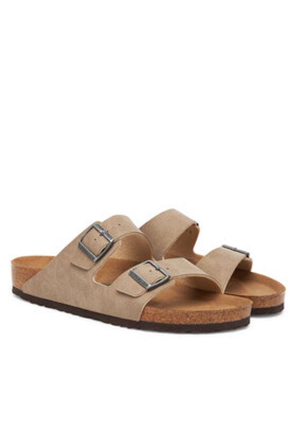 Birkenstock Klapki Arizona Vegan 1025779 Beżowy. Kolor: beżowy. Materiał: skóra
