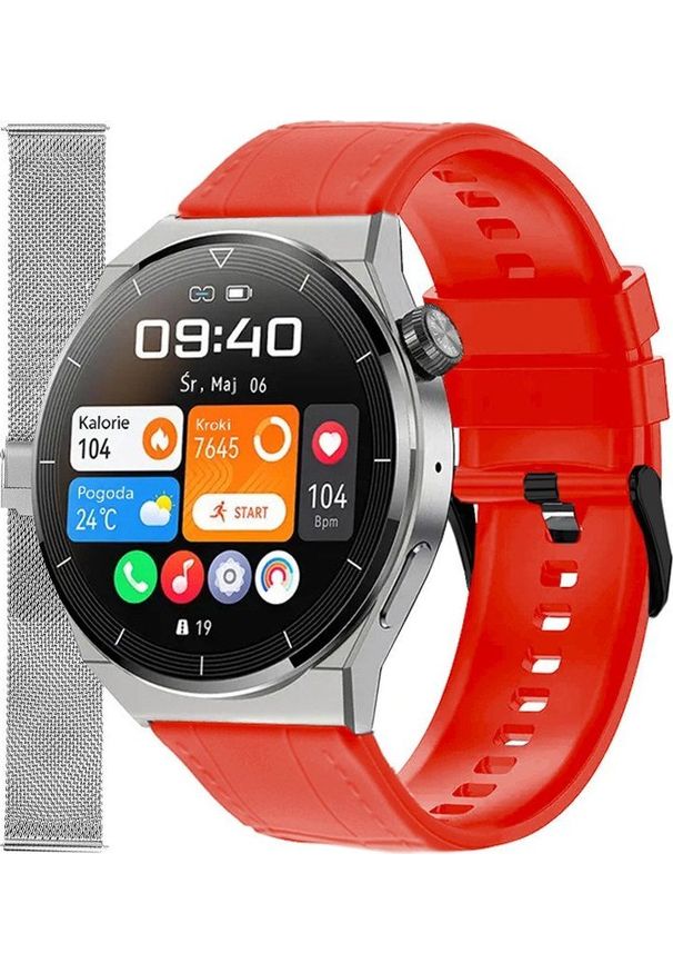 Smartwatch Enter SAT.111.235.1411-SET Czerwony. Rodzaj zegarka: smartwatch. Kolor: czerwony