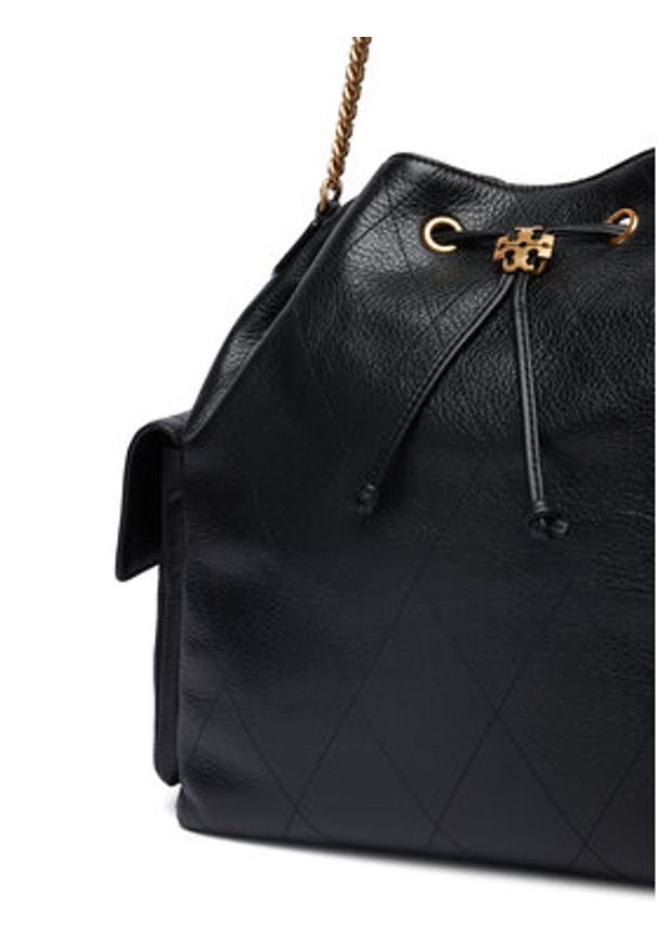Tory Burch Torebka Charlie 185830 Czarny. Kolor: czarny. Materiał: skórzane