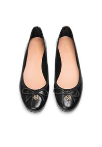 Kazar - Czarne baleriny damskie. Kolor: czarny. Materiał: skóra #6