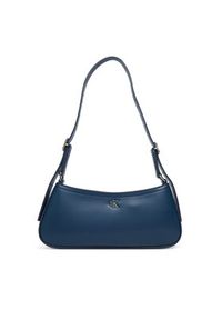 Calvin Klein Torebka Ck Small Shoulder Bag LV04F3170G Granatowy. Kolor: niebieski. Materiał: skórzane #5