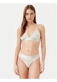 Calvin Klein Underwear Stringi 000QF7997E Beżowy. Kolor: beżowy. Materiał: bawełna #7