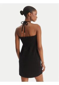 Juicy Couture Sukienka letnia Smocked Terry JCGED126007 Czarny Regular Fit. Kolor: czarny. Materiał: bawełna. Sezon: lato #5