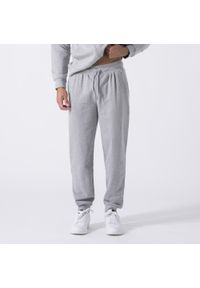 EVERLAST - Ikoniczne Spodnie Z Mankiecikiem Siwy Melanz Bawelna, Poliester. Kolor: szary. Materiał: poliester #1