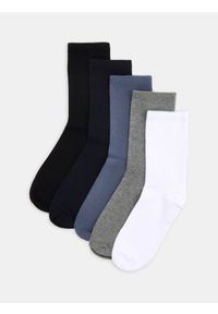 Sinsay - Bawełniane skarpetki 5 pack - granatowy. Kolor: niebieski. Materiał: bawełna #1