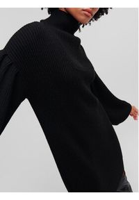 Karl Lagerfeld - KARL LAGERFELD Sukienka dzianinowa Logo 226W2008 Czarny Relaxed Fit. Typ kołnierza: dekolt w karo. Kolor: czarny. Materiał: dzianina, syntetyk #4