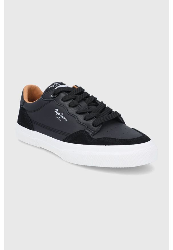 Pepe Jeans - Buty Kenton Original 21. Zapięcie: sznurówki. Kolor: czarny. Materiał: guma