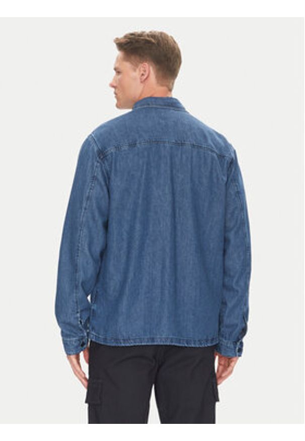 BOSS Koszula jeansowa Laredo 50544660 Granatowy Regular Fit. Kolor: niebieski. Materiał: bawełna