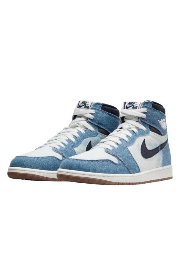 Buty do chodzenia dla dorosłych Air Jordan 1 High OG Denim Obsidian. Kolor: niebieski. Materiał: denim. Sport: turystyka piesza