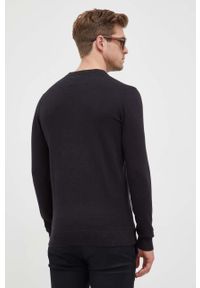 Calvin Klein Jeans sweter bawełniany kolor czarny lekki. Kolor: czarny. Materiał: bawełna. Wzór: aplikacja. Styl: klasyczny #5