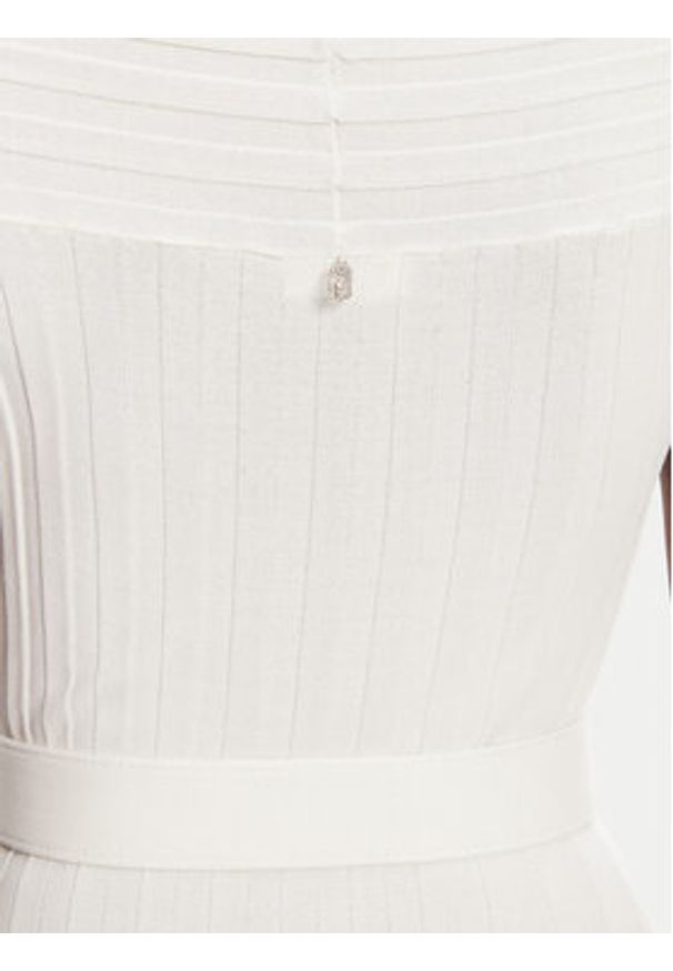 Liu Jo Sukienka dzianinowa WA5365 MS55N Biały Slim Fit. Kolor: biały. Materiał: syntetyk
