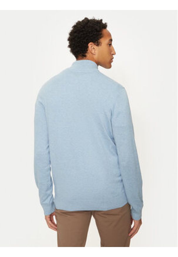U.S. Polo Assn. Sweter MUP2963 Błękitny Regular Fit. Typ kołnierza: polo. Kolor: niebieski. Materiał: bawełna