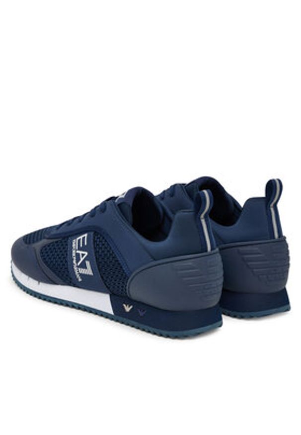 EA7 Emporio Armani Sneakersy 7X000334 AF18610 MB198 Granatowy. Kolor: niebieski. Materiał: skóra