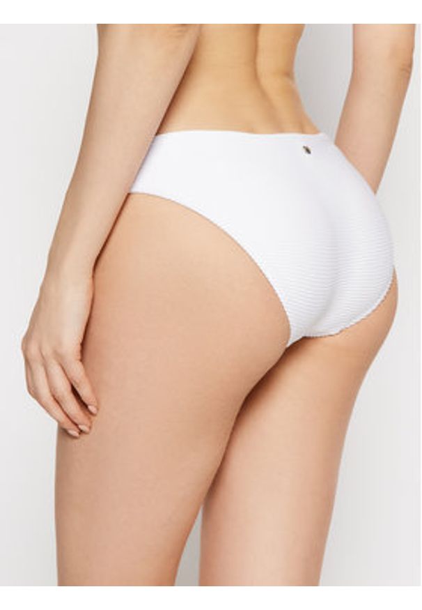 Seafolly Dół od bikini Essentials 40473-640 Biały. Kolor: biały. Materiał: syntetyk