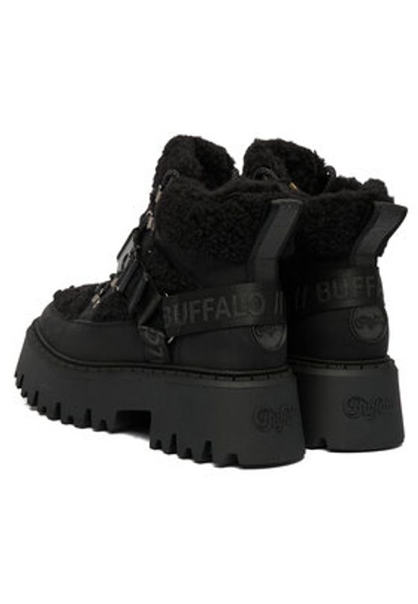 Buffalo Trzewiki Aspen Com Mid Warm 1622593 Czarny. Kolor: czarny. Materiał: skóra