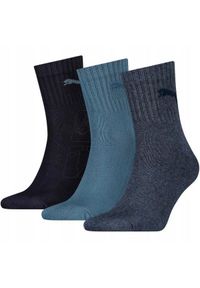 Puma - Skarpety Z Logo Dla Dorosłych Unisex (zestaw 3 Sztuk). Kolor: czarny, niebieski, wielokolorowy. Sport: tenis