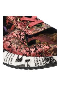 Czerwone Sneakersy Laura Vita Eleganckie Obuwie Damskie. Zapięcie: sznurówki. Kolor: czerwony. Materiał: materiał. Szerokość cholewki: normalna. Wzór: aplikacja, kwiaty, nadruk. Styl: elegancki #3
