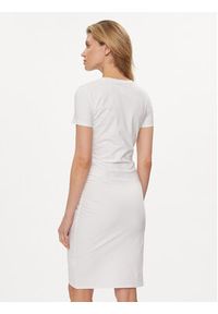 EA7 Emporio Armani Sukienka letnia 3DTA62 TJ01Z 1100 Biały Slim Fit. Kolor: biały. Materiał: bawełna. Sezon: lato