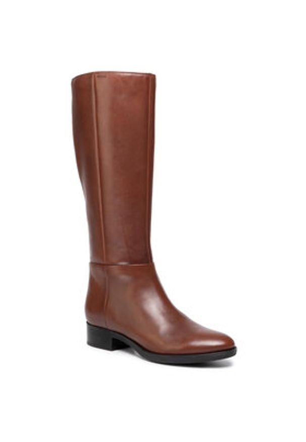 Geox Oficerki D Felicity D D84G1D 00043 C0013 Brązowy. Kolor: brązowy. Materiał: skóra