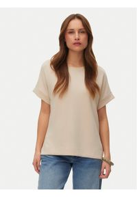 Vero Moda Bluzka Hali 10339414 Beżowy Regular Fit. Kolor: beżowy. Materiał: wiskoza #1