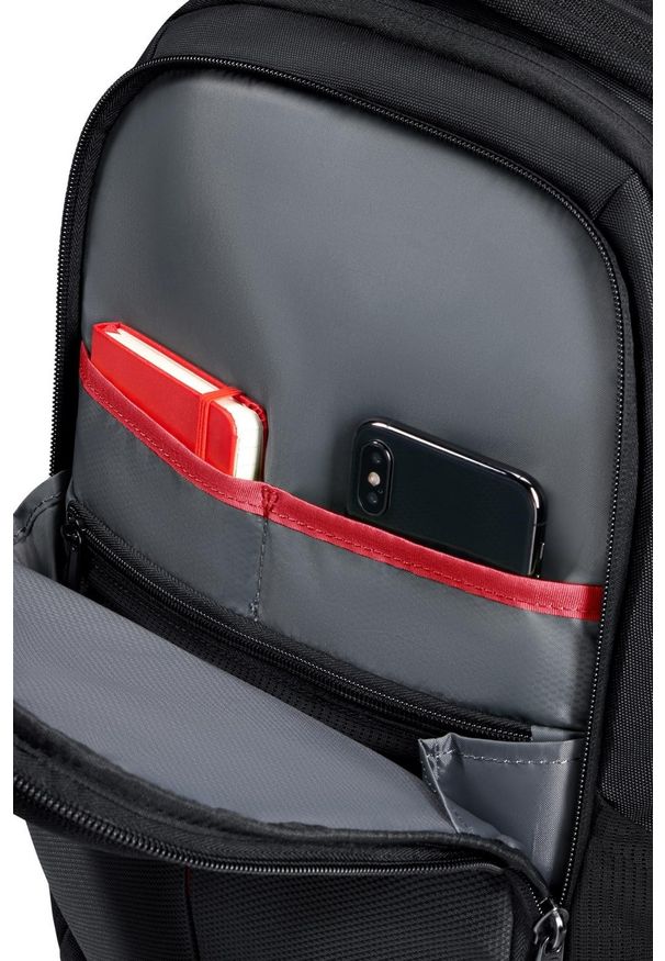 Plecak Samsonite 155196 1041 15.6'' Guardit 3.0 czarny. Kolor: czarny. Materiał: materiał, tkanina. Styl: klasyczny, casual, biznesowy