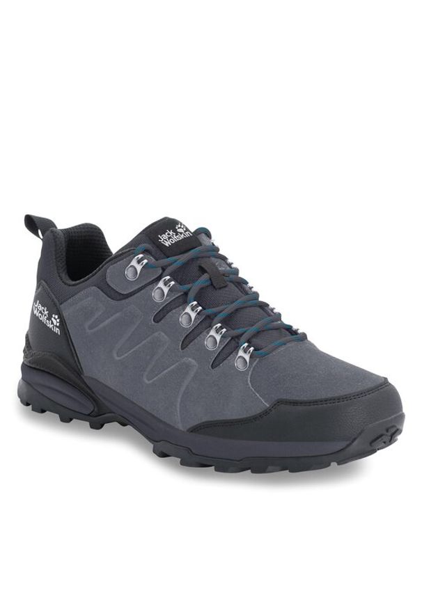 Jack Wolfskin Trekkingi Refugio Texapore Low M 4049851 Szary. Kolor: szary. Materiał: skóra. Sport: turystyka piesza